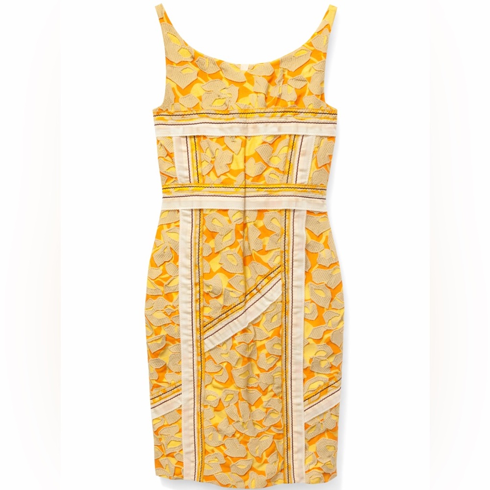 Prada Runway SS2009 Cloqué Astratto Dress Sabbia Arancio IT42 (US6) NWT - Picture 3 of 10